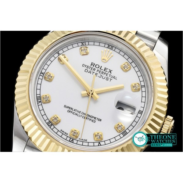 Rolex - DJ2 41mm Jub Flt YG/SS White Diams BP A3235 Mod