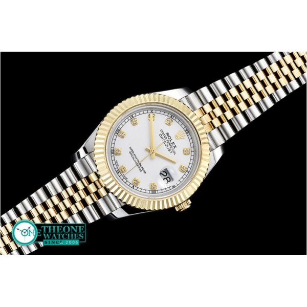 Rolex - DJ2 41mm Jub Flt YG/SS White Diams BP A3235 Mod