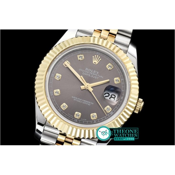 Rolex - DJ2 41mm Jub Flt YG/SS Dark Grey Diams BP A3235 Mod