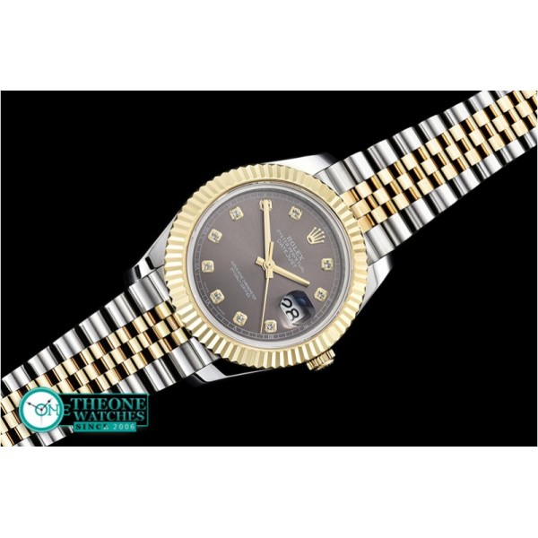 Rolex - DJ2 41mm Jub Flt YG/SS Dark Grey Diams BP A3235 Mod