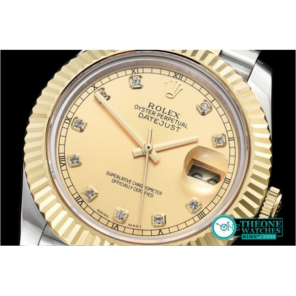Rolex - DJ2 41mm Jub Flt YG/SS Gold Diams BP A3235 Mod