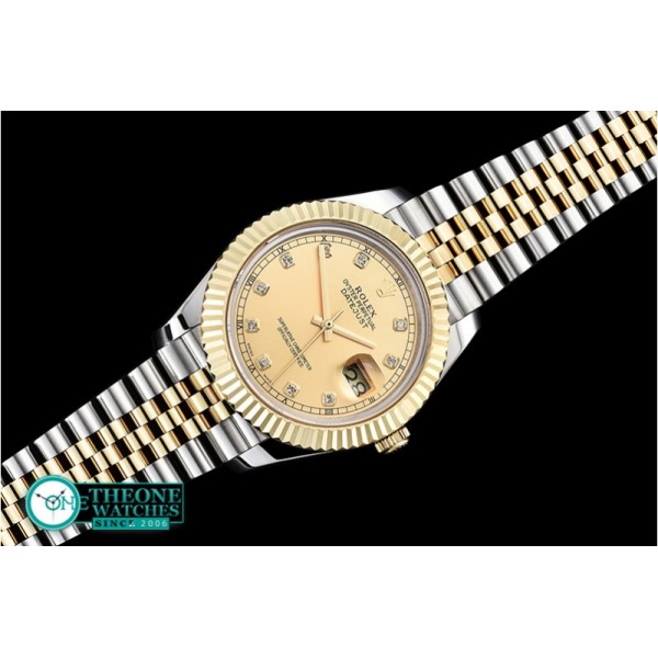 Rolex - DJ2 41mm Jub Flt YG/SS Gold Diams BP A3235 Mod