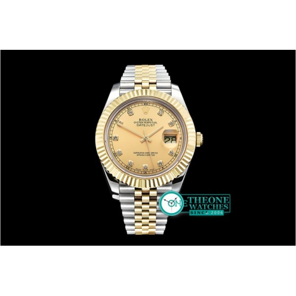 Rolex - DJ2 41mm Jub Flt YG/SS Gold Diams BP A3235 Mod