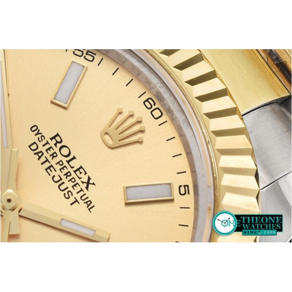Rolex - DJ2 41mm Oyst Flt YG/SS Gold Stick BP A3136 Mod