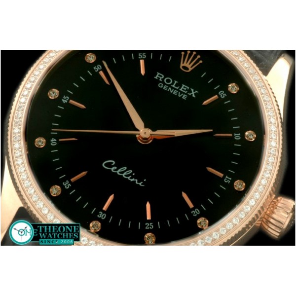 Rolex - 2014 Cellini Time RG/LE Black Asia 2824