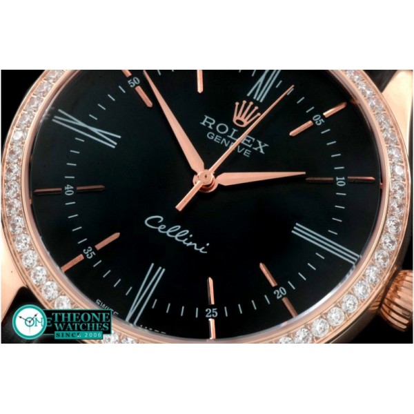 Rolex - 2014 Cellini Time RG/LE Black Asia 2824