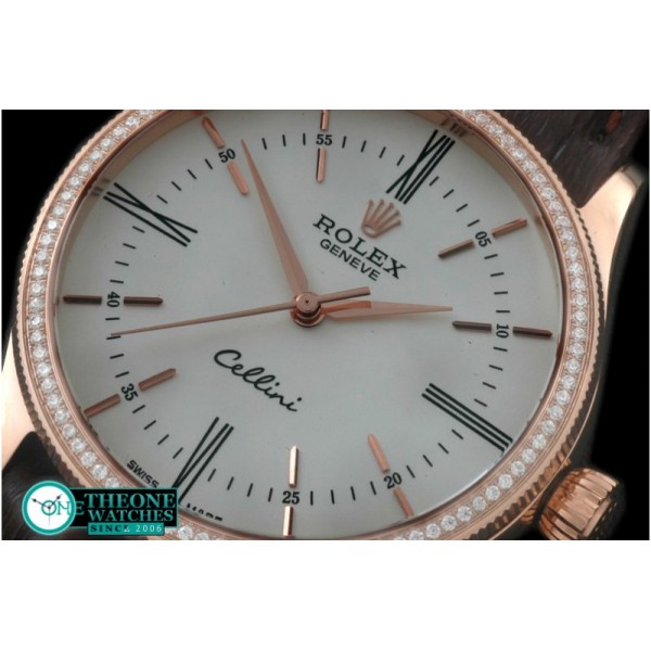 Rolex - 2014 Cellini Time RG/LE White Asia 2824