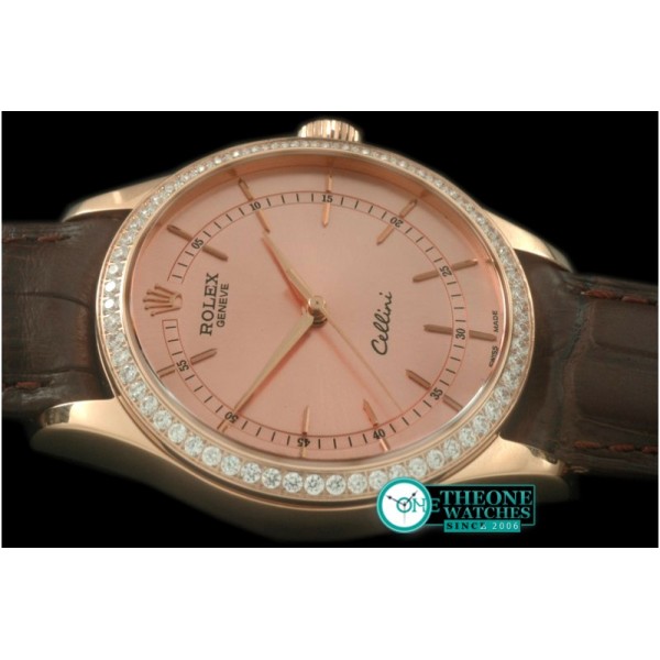 Rolex - 2014 Cellini Time RG/LE Rose Gold Asia 2824