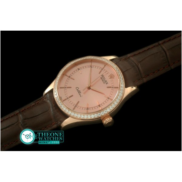 Rolex - 2014 Cellini Time RG/LE Rose Gold Asia 2824