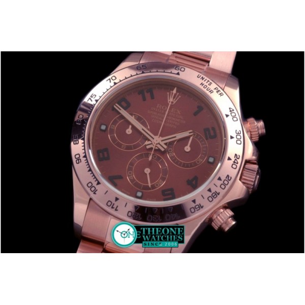 Rolex - 2015 RG/RG Brown Numerals A-7750 Sec@6