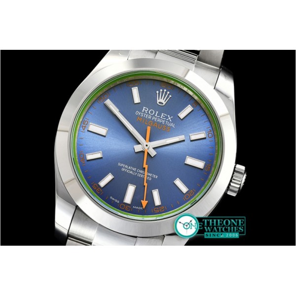 Rolex - Milgauss Z Blue 116400GV SS/SS Blue BP Asia 3131