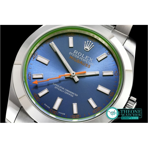 Rolex - Milgauss Z Blue 116400GV SS/SS Blue BP Asia 3131