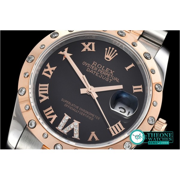 Rolex - DJ Midsize 31mm Diam Bez RG/SS Black Diam BP A2836