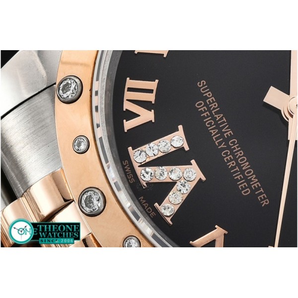 Rolex - DJ Midsize 31mm Diam Bez RG/SS Black Diam BP A2836