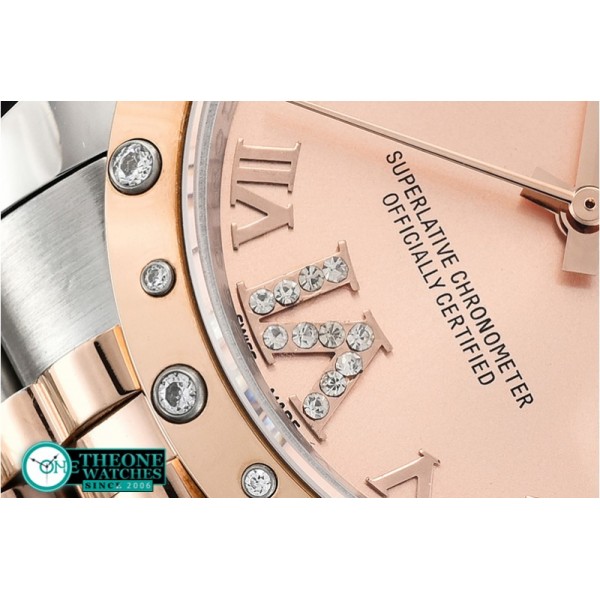 Rolex - DJ Midsize 31mm Diam Bez RG/SS Rose Diam BP A2836