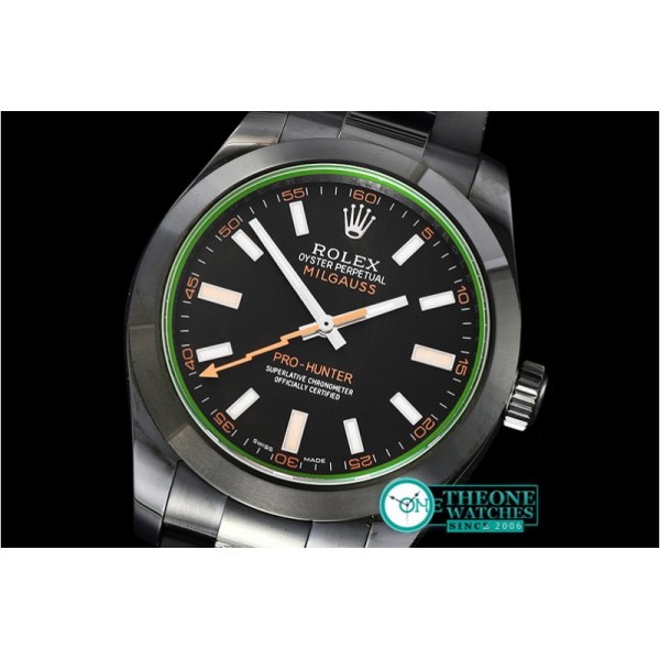 Rolex - Milgauss Pro Hunter 116400GV SS/SS Blk BP Asia 3131