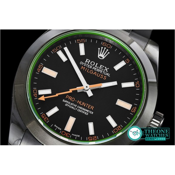 Rolex - Milgauss Pro Hunter 116400GV SS/SS Blk BP Asia 3131