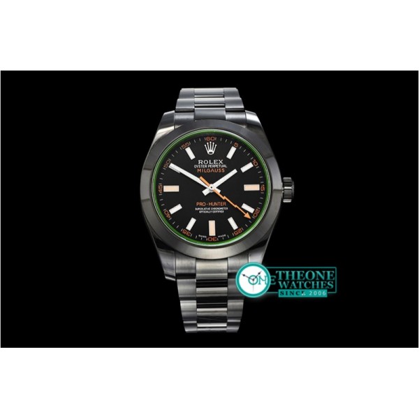 Rolex - Milgauss Pro Hunter 116400GV SS/SS Blk BP Asia 3131