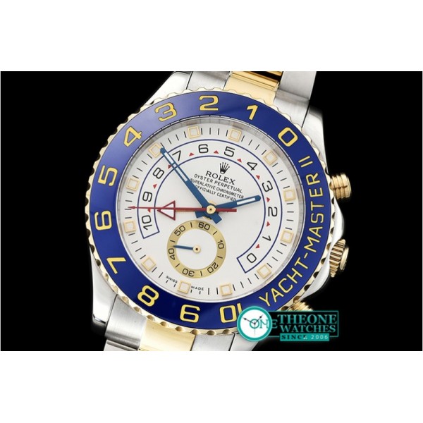 Rolex - YachtMaster II Blue YG/SS White BP Asia 2813 Mod