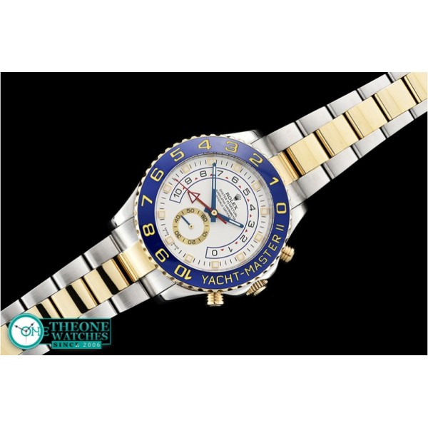 Rolex - YachtMaster II Blue YG/SS White BP Asia 2813 Mod