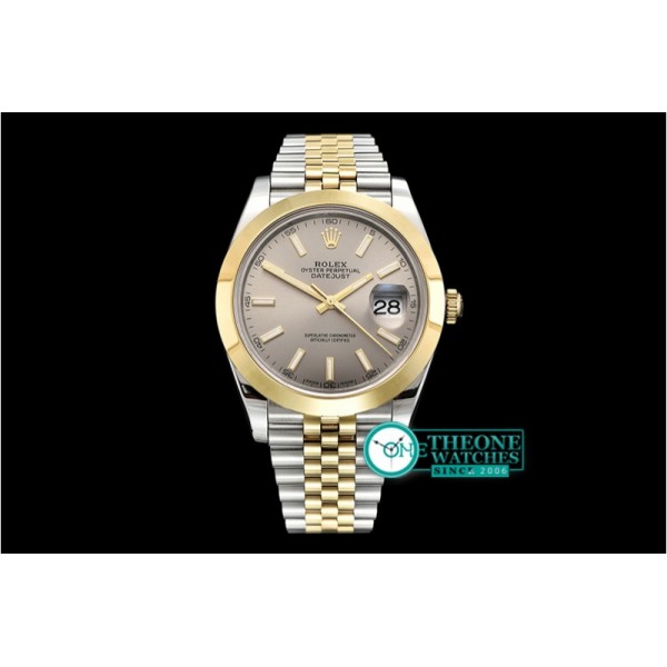 Rolex - DJ2 41mm Jub Smt YG/SS Grey Stick BP Swiss 2836
