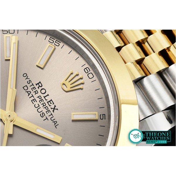 Rolex - DJ2 41mm Jub Smt YG/SS Grey Stick BP Swiss 2836
