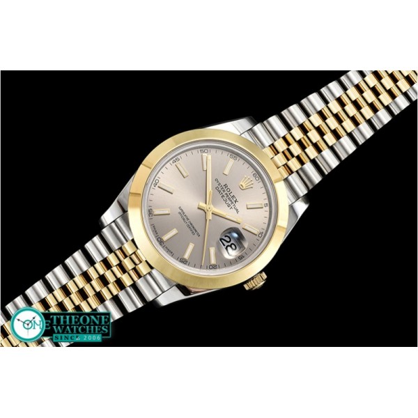 Rolex - DJ2 41mm Jub Smt YG/SS Grey Stick BP Swiss 2836