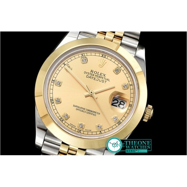 Rolex - DJ2 41mm Jub Smt YG/SS Gold Diam BP Swiss 2836