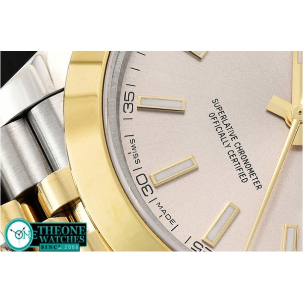 Rolex - DJ2 41mm Jub Smt YG/SS L.Grey Stick BP Swiss 2836