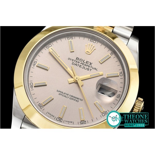 Rolex - DJ2 41mm Jub Smt YG/SS L.Grey Stick BP Swiss 2836