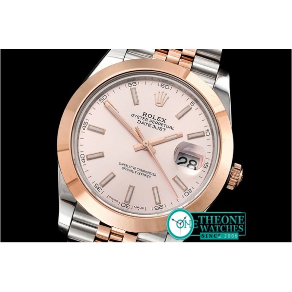 Rolex - DJ2 41mm Jub Smt RG/SS Rose Gold Stick BP Swiss 2836