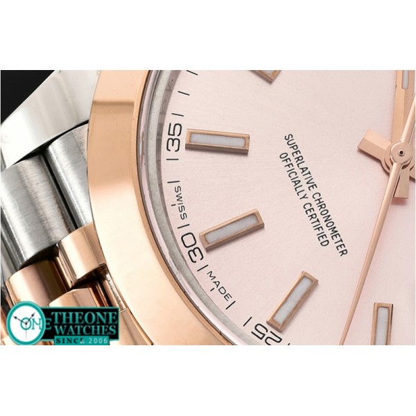 Rolex - DJ2 41mm Jub Smt RG/SS Rose Gold Stick BP Swiss 2836
