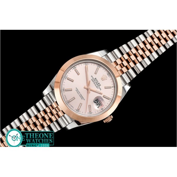 Rolex - DJ2 41mm Jub Smt RG/SS Rose Gold Stick BP Swiss 2836