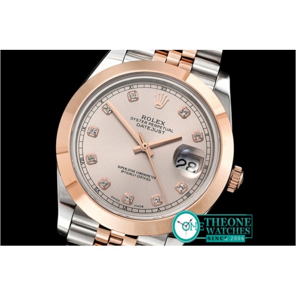 Rolex - DJ2 41mm Jub Smt RG/SS Grey Diam BP Swiss 2836