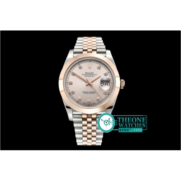 Rolex - DJ2 41mm Jub Smt RG/SS Grey Diam BP Swiss 2836