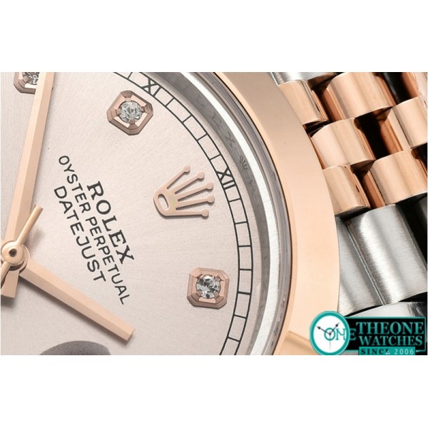 Rolex - DJ2 41mm Jub Smt RG/SS Grey Diam BP Swiss 2836