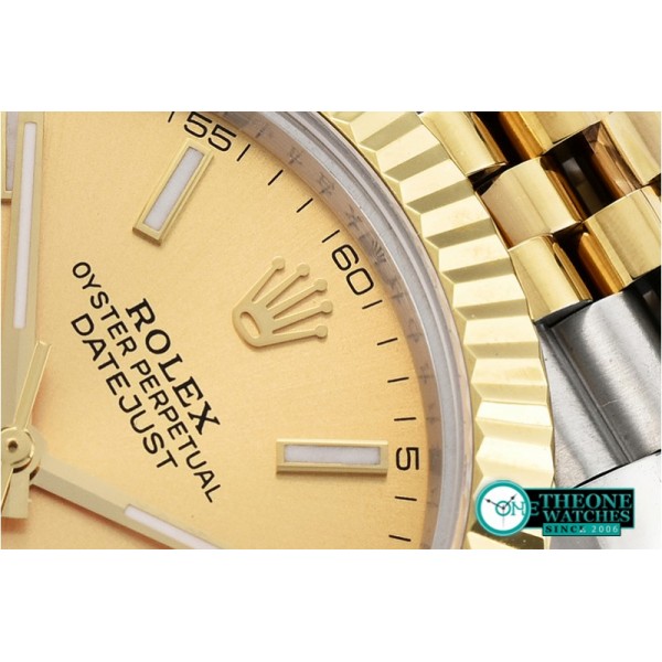 Rolex - DJ2 41mm Jub Flt YG/SS Gold Stick BP Swiss 2836