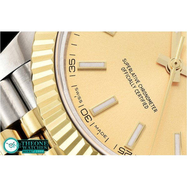 Rolex - DJ2 41mm Jub Flt YG/SS Gold Stick BP Swiss 2836