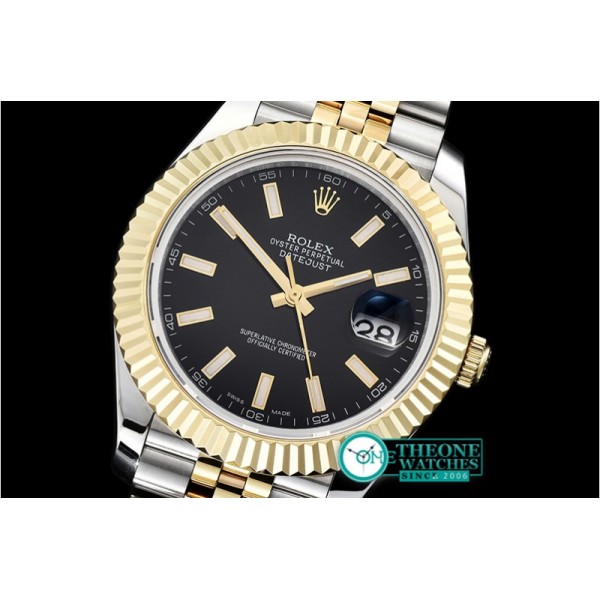 Rolex - DJ2 41mm Jub Flt YG/SS Black Stick BP Swiss 2836