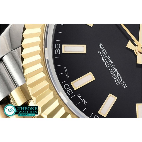 Rolex - DJ2 41mm Jub Flt YG/SS Black Stick BP Swiss 2836