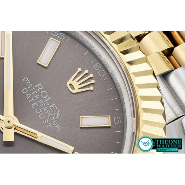 Rolex - DJ2 41mm Jub Flt YG/SS D.Grey Stick BP Swiss 2836