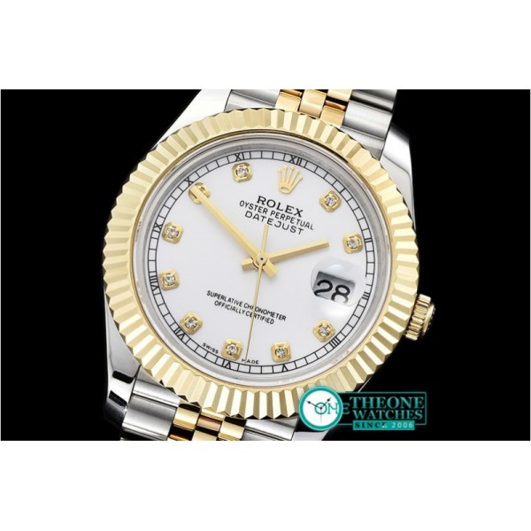 Rolex - DJ2 41mm Jub Flt YG/SS White Diams BP Swiss 2836