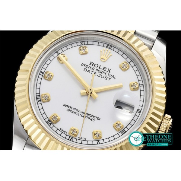 Rolex - DJ2 41mm Jub Flt YG/SS White Diams BP Swiss 2836