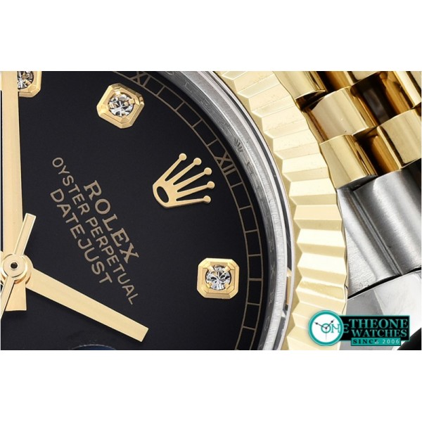 Rolex - DJ2 41mm Jub Flt YG/SS Black Diams BP Swiss 2836