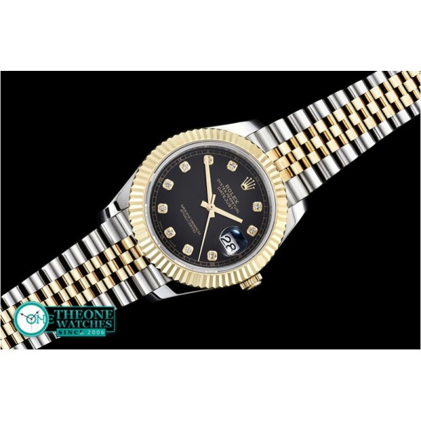 Rolex - DJ2 41mm Jub Flt YG/SS Black Diams BP Swiss 2836