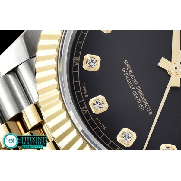 Rolex - DJ2 41mm Jub Flt YG/SS Black Diams BP Swiss 2836