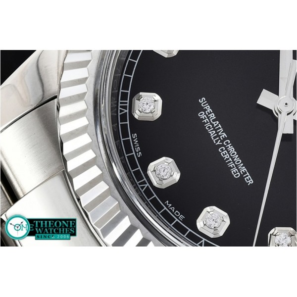 Rolex - DJ2 41mm Oyst Flt SS/SS Black Diams Noob A3235 Mod