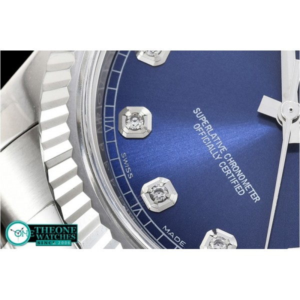 Rolex - DJ2 41mm Oyst Flt SS/SS Blue Diams Noob A3235 Mod