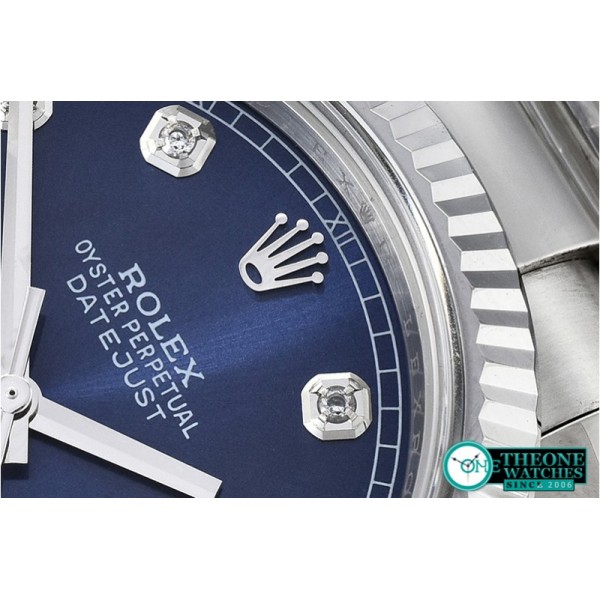 Rolex - DJ2 41mm Oyst Flt SS/SS Blue Diams Noob A3235 Mod