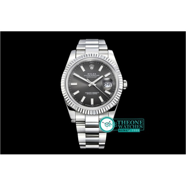 Rolex - DJ2 41mm Oyst Flt SS/SS Grey Stks Noob A3235 Mod